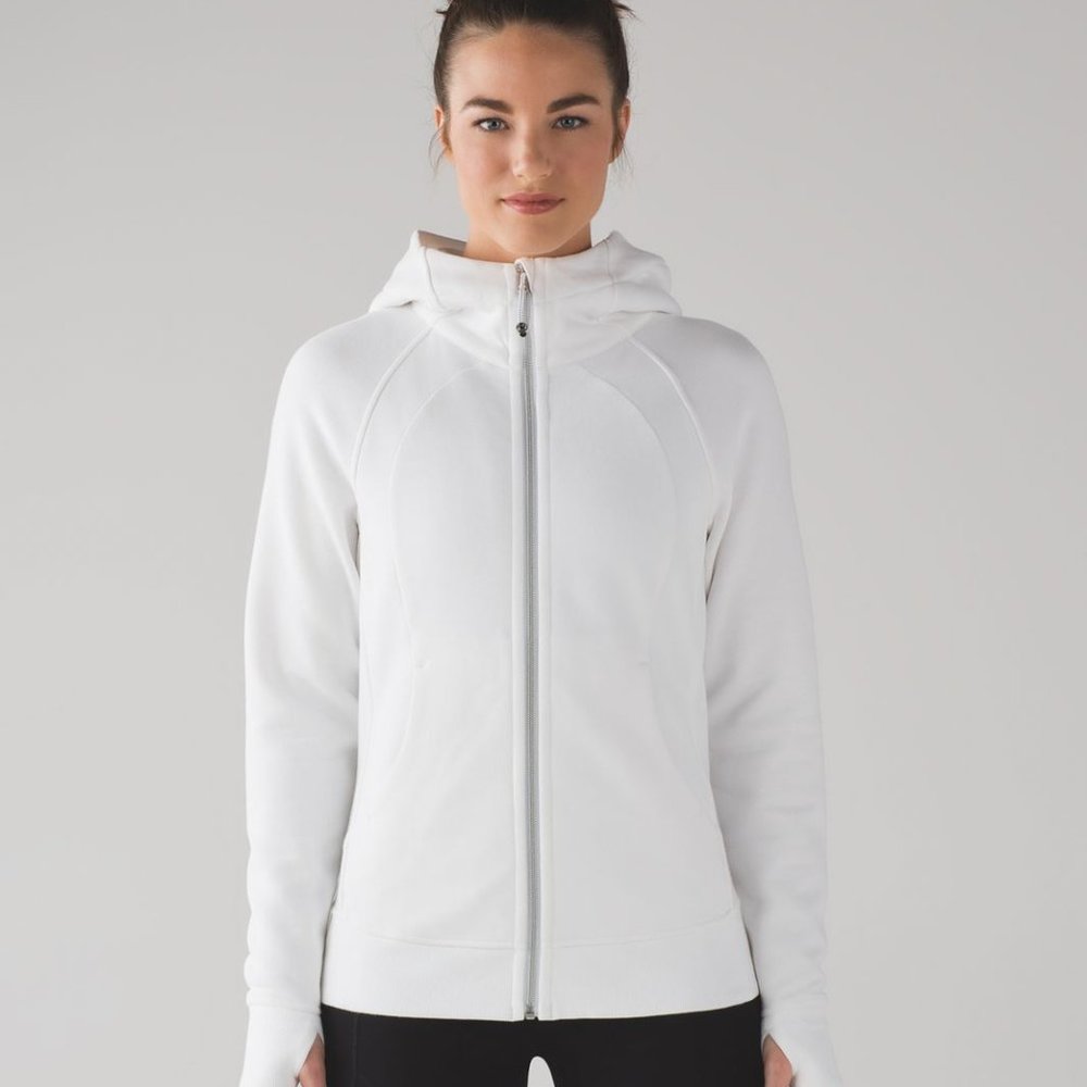 White Lululemon scuba hoodie